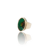 Natural firoza turquoise silver ring 12.82ct — lab certified Click Gems