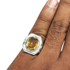 Natural Citrine Silver Ring 4.55 Ct — natural citrine sunela ring view 4
