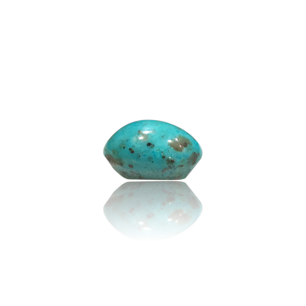 Natural Irani Fairoos 5.93Ct — close up detail, authentic Irani firoza turquoise silver gemstone