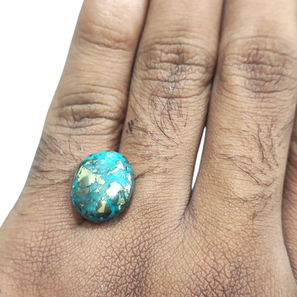Natural Irani Fairoos 12.71Ct — natural Irani firoza turquoise gemstone view 4