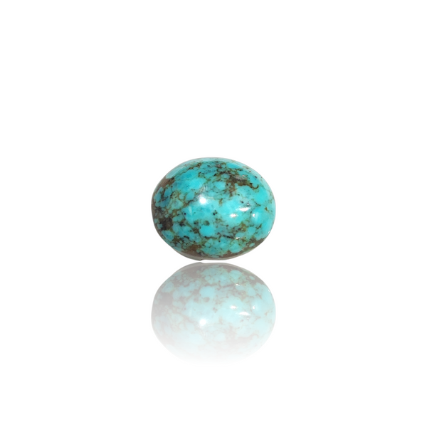 Natural Irani firoza turquoise silver gemstone 13.87ct — lab certified Click Gems