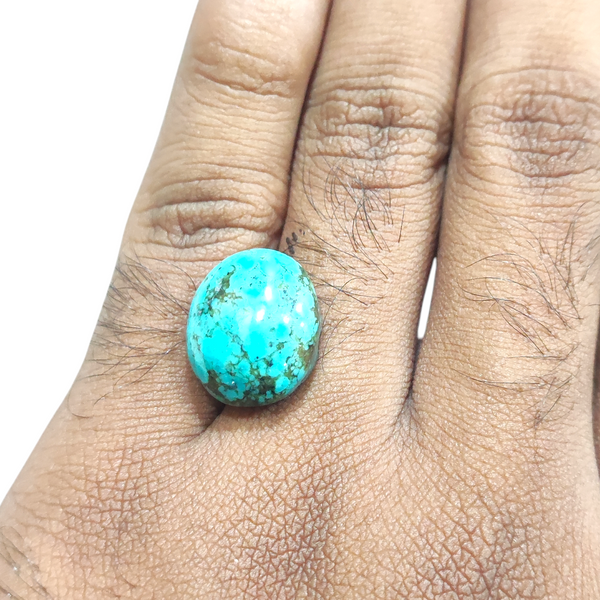 Natural Irani Fairoos 13.87Ct — natural Irani firoza turquoise gemstone view 4