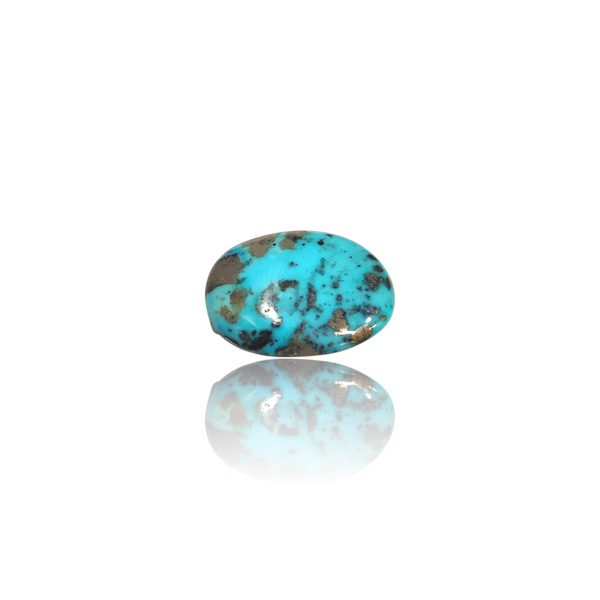 Natural Irani firoza turquoise silver gemstone 19.14ct — lab certified Click Gems