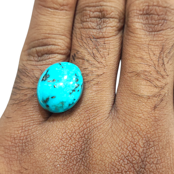 Natural Irani Fairoos 19.70Ct — natural Irani firoza turquoise gemstone view 4