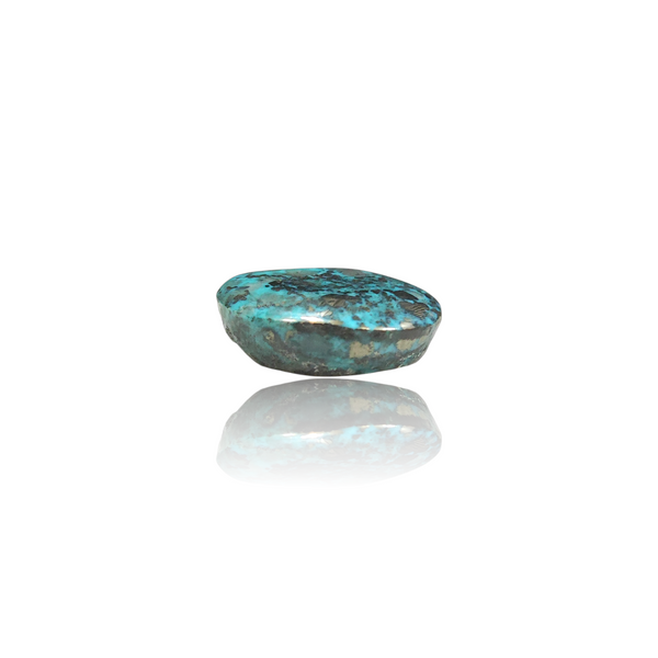 Natural Irani Fairoos 25.87Ct — close up detail, authentic Irani firoza turquoise silver gemstone