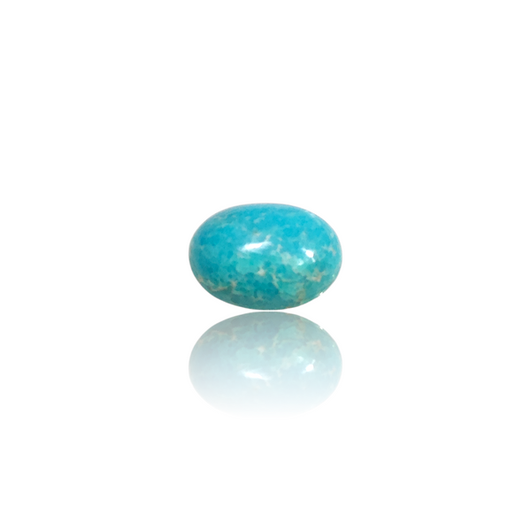 Natural American firoza turquoise silver gemstone 3.41ct — lab certified Click Gems