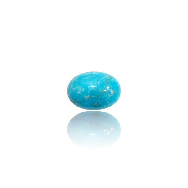 Natural American firoza turquoise silver gemstone 6.38ct — lab certified Click Gems