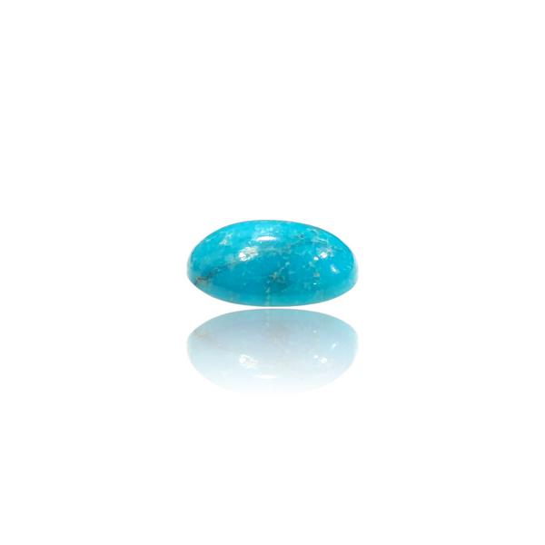 Natural American Fairoos 6.38Ct — close up detail, authentic American firoza turquoise silver gemstone