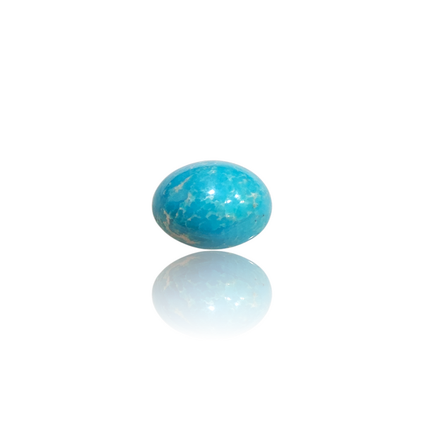 Natural American firoza turquoise silver gemstone 11.12ct — lab certified Click Gems
