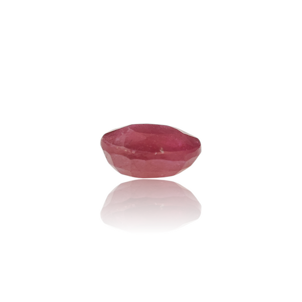 Natural Ruby 5.82Ct — close up detail, authentic natural ruby manik silver gemstone
