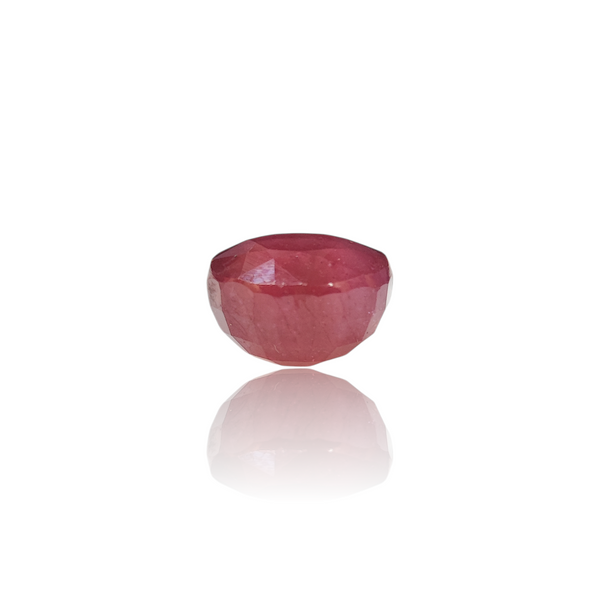Natural Ruby 11.57Ct — close up detail, authentic natural ruby manik silver gemstone