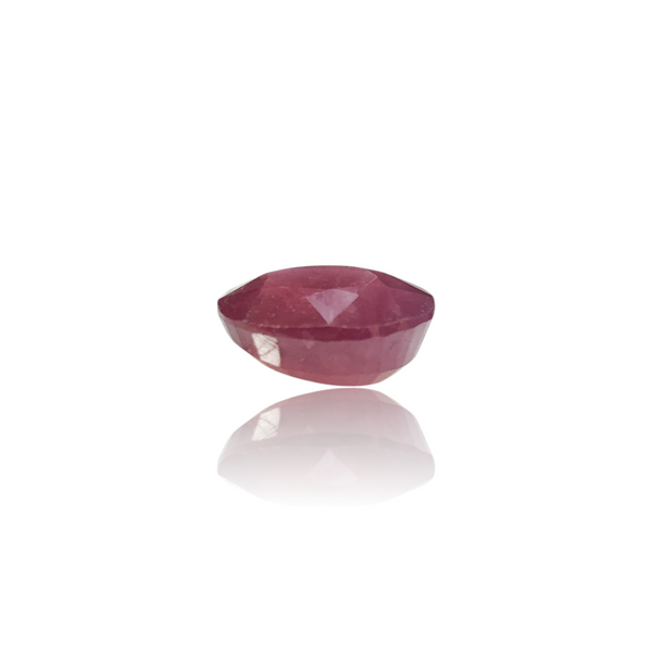 Natural Ruby 11.81Ct — close up detail, authentic natural ruby manik silver gemstone