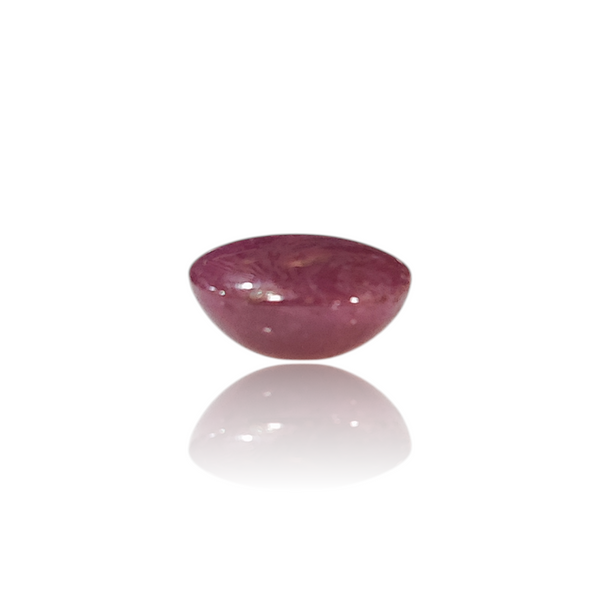 Natural Ruby Uncut 2.77Ct — close up detail, authentic natural ruby manik silver gemstone