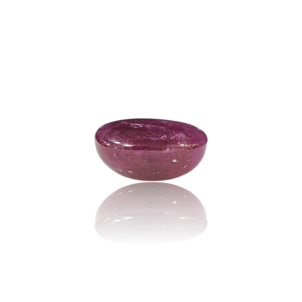 Natural Ruby Uncut 8.66Ct — close up detail, authentic natural ruby manik silver gemstone