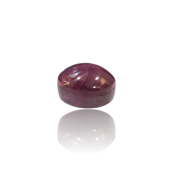 Natural Ruby Uncut 11.14Ct — close up detail, authentic natural ruby manik silver gemstone