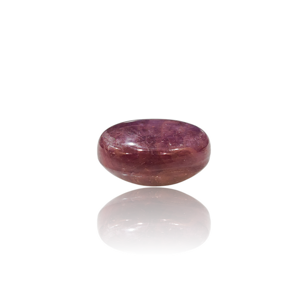 Natural Ruby Uncut 20.44Ct — close up detail, authentic natural ruby manik silver gemstone