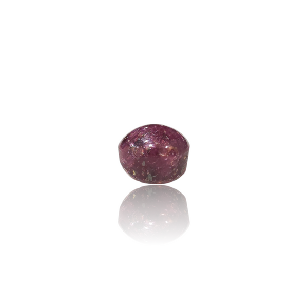 Natural Star Ruby 6.17Ct — close up detail, authentic natural ruby manik silver gemstone