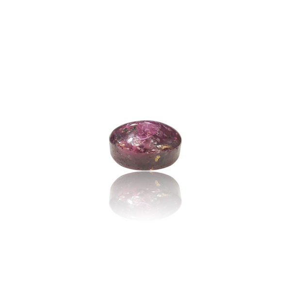 Natural Star Ruby 11.09Ct — close up detail, authentic natural ruby manik silver gemstone