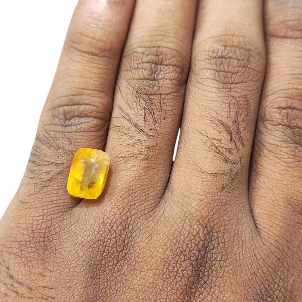 Natural Yellow Sapphire 10.37Ct — natural yellow sapphire pukhraj gemstone view 4