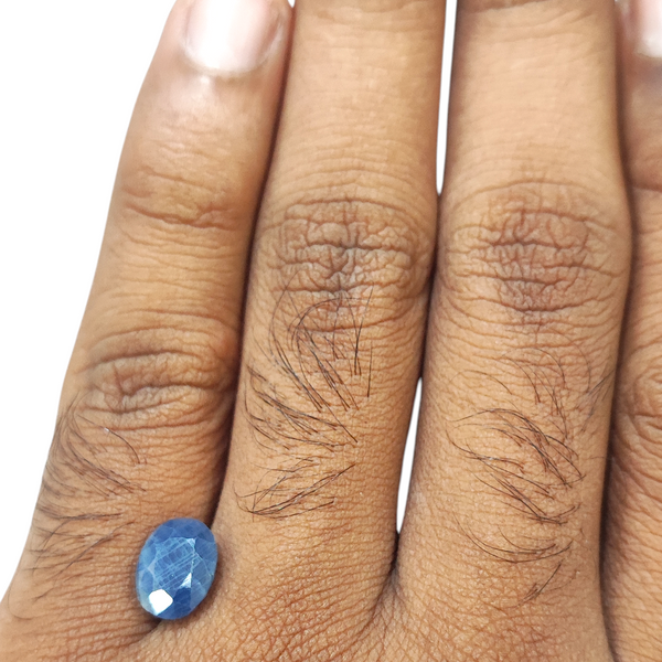 Natural Blue Sapphire 3.22Ct — natural blue sapphire neelam gemstone view 4