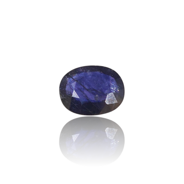 Natural blue sapphire neelam silver gemstone 5.00ct — lab certified Click Gems