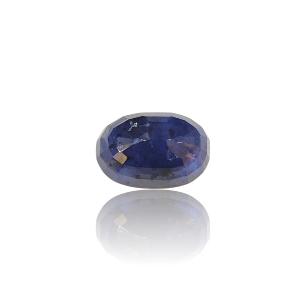 Natural Blue Sapphire 10.00Ct — side view, lab certified natural blue sapphire neelam