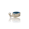 Natural Blue Topaz Silver Pendant 9.57Ct — close up detail, authentic blue topaz silver pendant