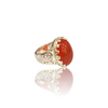 Natural Carnelian Silver Ring 11.47 Ct