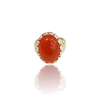 Natural Carnelian Silver Ring 11.47 Ct