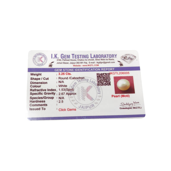 Natural Pearl Moti 3.25Ct