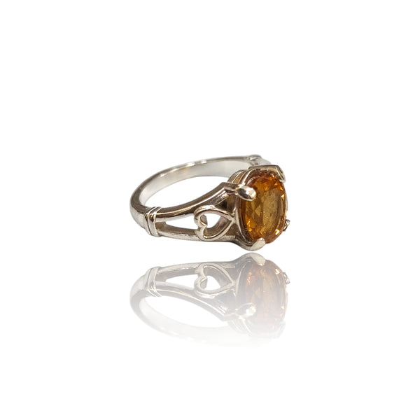 Natural Citrine Silver Ring 1.95 Ct