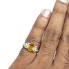 Natural Citrine Silver Ring 1.84 Ct