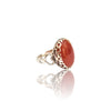 Natural Carnelian Silver Ring 10.48 Ct
