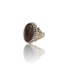 Natural Yamani Aqiq Silver Ring 17.42 Ct