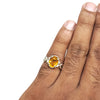 Natural Citrine Silver Ring 2.61 Ct