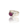 Natural Ruby (Uncut) Silver Ring 2.73 Ct