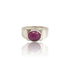 Natural Ruby (Uncut) Silver Ring 2.73 Ct