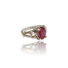Natural Ruby Silver Ring 2.03 Ct