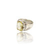 Natural Lemon Quartz Silver Ring 4.21 Ct