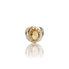 Natural Citrine Silver Ring 4.44 Ct