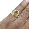 Natural Citrine Silver Ring 4.44 Ct