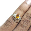 Natural Citrine Ladiessilver Ring 84 Ct