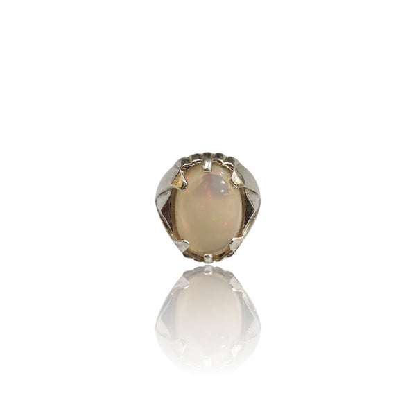 Natural Opal Silver Ring 7.10 Ct
