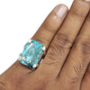 Natural Irani Fairoos Silver Ring 24.55 Ct