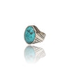Natural Irani Fairoos Silver Ring 23.72 Ct
