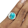 Natural Irani Fairoos Silver Ring 6.47 Ct