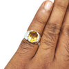 Natural Citrine Silver Ring 3.83 Ct