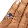 Natural Amethyst Ladies Silver Ring 3.50 Ct