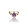 Natural Amethyst Ladies Silver Ring 1.25 Ct