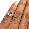 Natural Amethyst Ladies Silver Ring 1.25 Ct